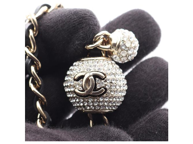 Borsa a Spalla Chanel Matelassé con Strass Nero - vista 10