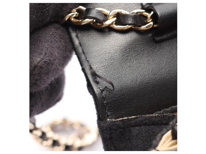 Borsa a Spalla Chanel Matelassé con Strass Nero - vista 7