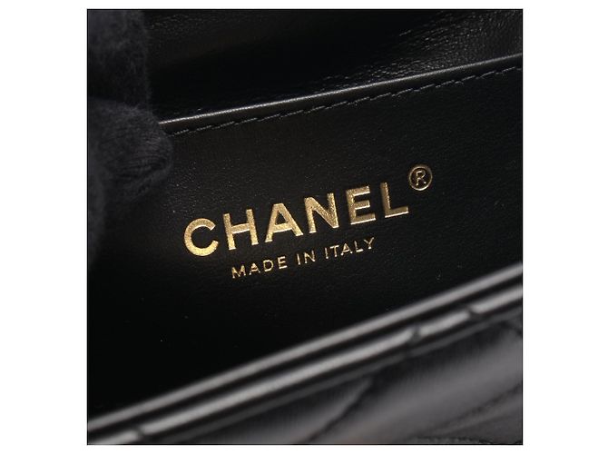 Timeless Chanel Mini Flap Handtasche Schwarz - Ansicht 4