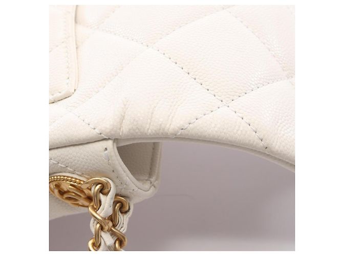 Timeless Borsa a Spalla Chanel Mini Matelassé Bianco - vista 10