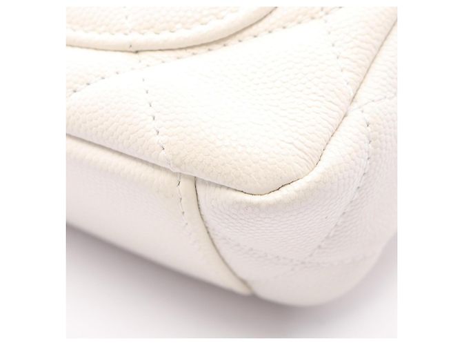 Timeless Borsa a Spalla Chanel Mini Matelassé Bianco - vista 6