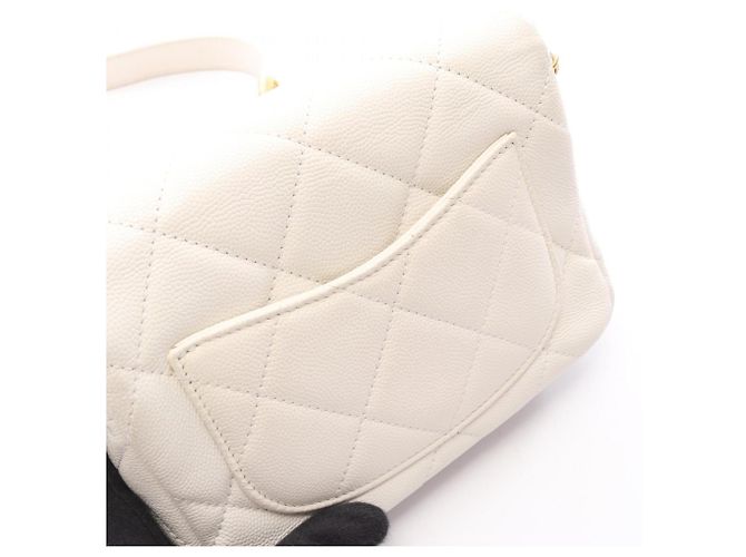 Timeless Borsa a Spalla Chanel Mini Matelassé Bianco - vista 7