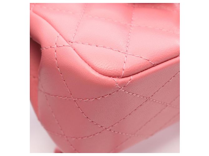 Borsa a Spalla Chanel Mini Matelassé Rosa - vista 6