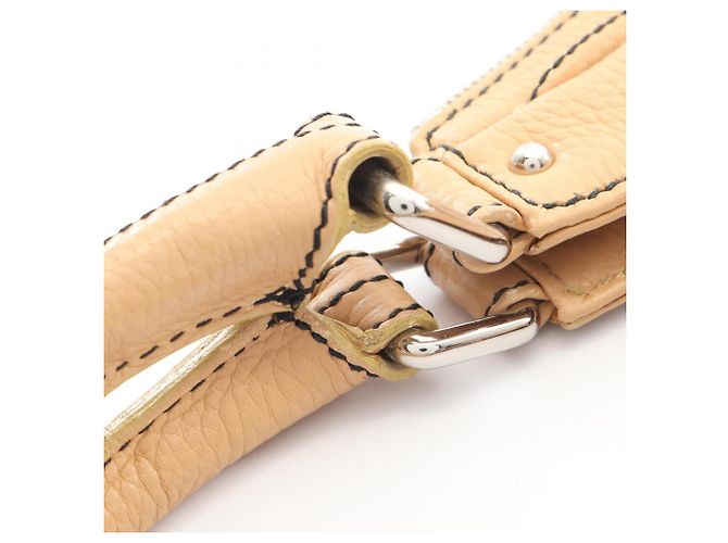 Borsa Chanel beige in pelle caviar - vista 6