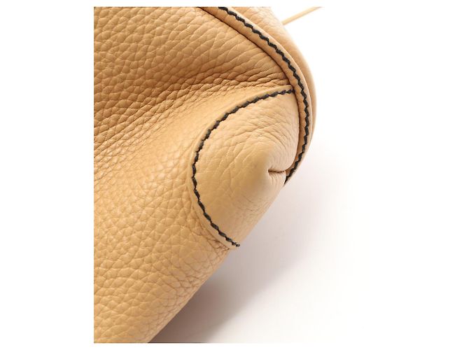 Borsa Chanel beige in pelle caviar - vista 8