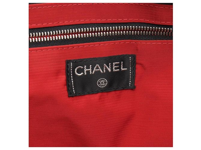 Borsa Tote Chanel Old Travel Line Nero Bianco - vista 4