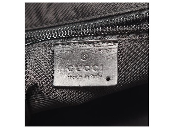 Sac à bandoulière en denim et cuir à motif GG Gucci Noir - vue 4