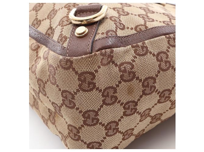Borsa Tote Abbey GG Canvas Gucci Marrone Beige - vista 6