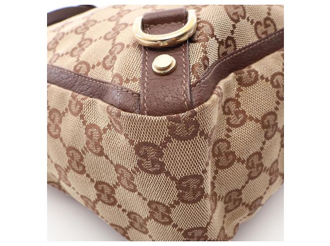 Borsa Tote Abbey GG Canvas Gucci Marrone Beige - vista 9