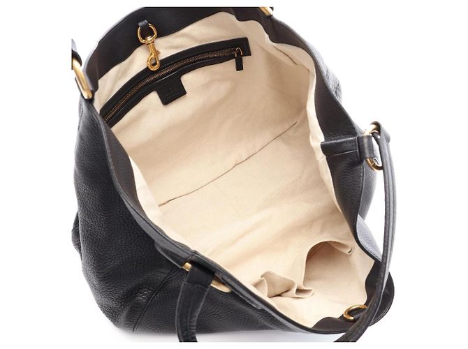 Bolso de Hombro Gucci Interlocking G Negro - vista 3