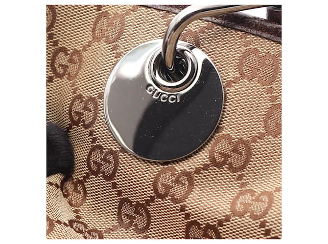 Borsa Tote Gucci Eclipse GG Canvas Marrone Beige - vista 8