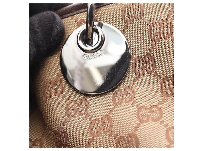 Borsa Tote Gucci Eclipse GG Canvas Marrone Beige - vista 9