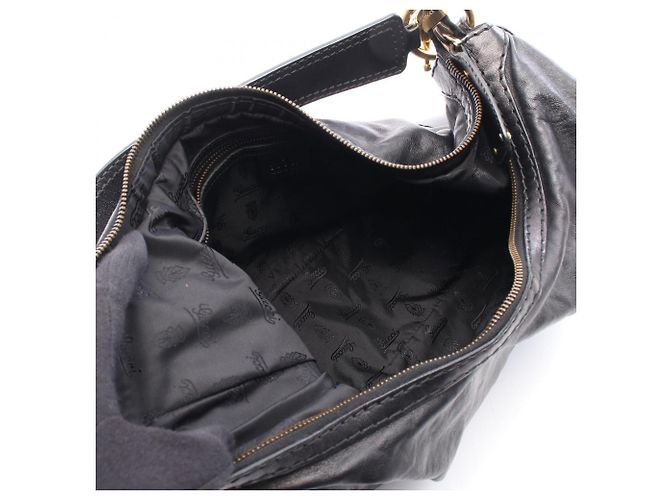 Sac à bandoulière Gucci en cuir noir - vue 3