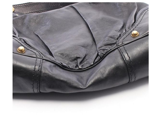 Sac à bandoulière Gucci en cuir noir - vue 7