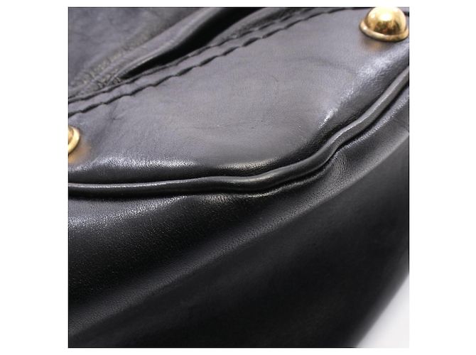Sac à bandoulière Gucci en cuir noir - vue 8