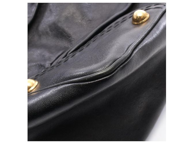 Sac à bandoulière Gucci en cuir noir - vue 9