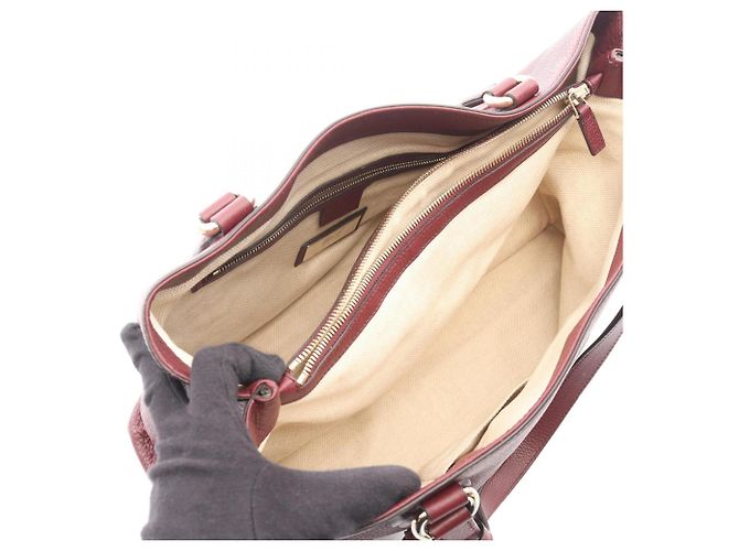 Gucci Soho Interlocking G 2-Way Tote Tasche Bordeaux - Ansicht 3