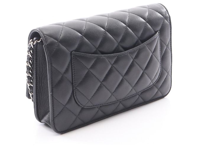 Borsa a tracolla Chanel Matelassé in agnello Nero - vista 2