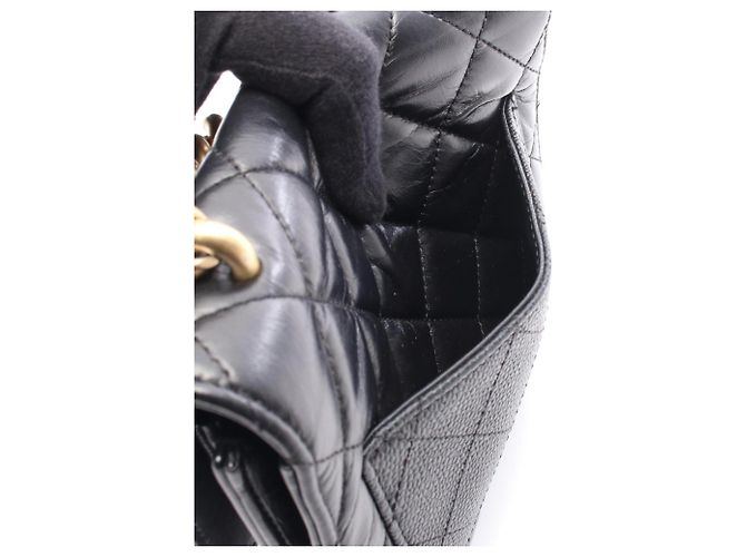 Borsa a tracolla Chanel Matelassé in agnello nero - vista 6