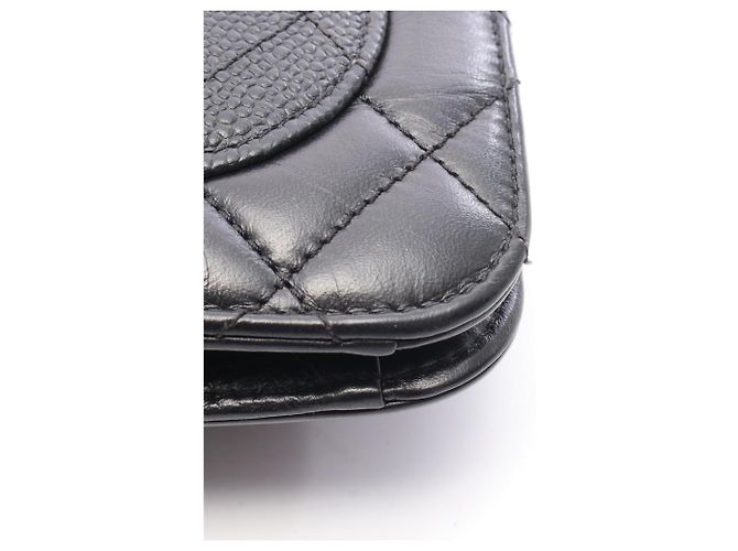 Borsa a tracolla Chanel Matelassé in agnello nero - vista 7