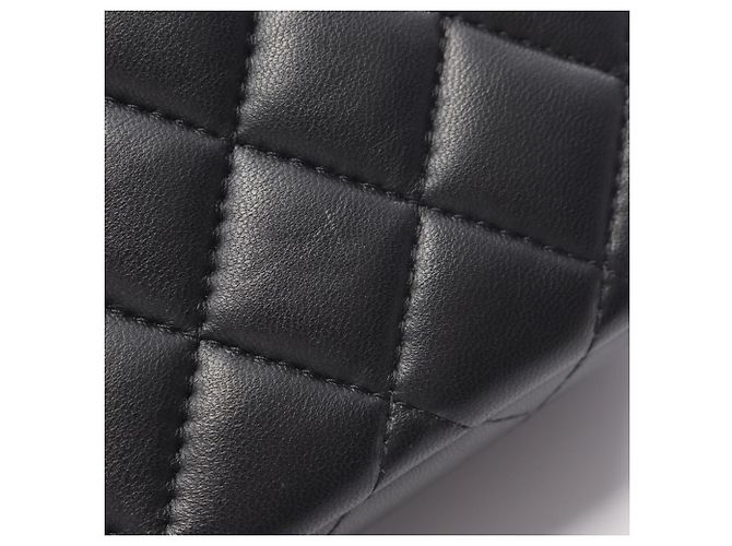 Borsa a tracolla Chanel Matelassé in pelle di agnello nera Nero - vista 7