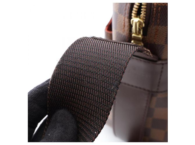 Borsa a Spalla Louis Vuitton Naviglio Marrone Damier ebene - vista 14