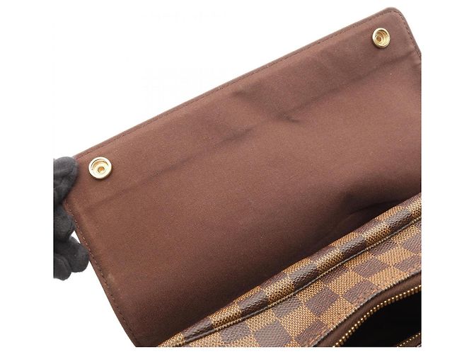 Borsa a tracolla Louis Vuitton Naviglio Damier Ebene Marrone - vista 6