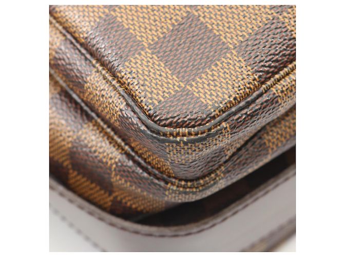 Borsa a tracolla Louis Vuitton Naviglio Damier Ebene Marrone - vista 7