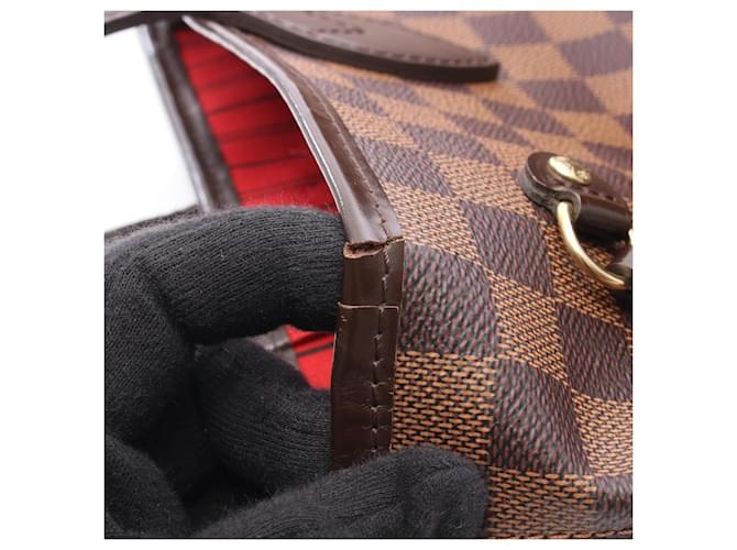 Borsa Tote Louis Vuitton Neverfull MM Marrone - vista 10