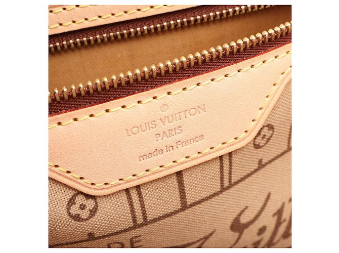 Borsa Tote Louis Vuitton Neverfull MM Marrone - vista 4