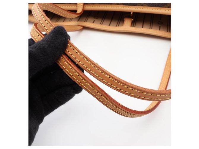 Borsa Tote Louis Vuitton Neverfull MM Marrone - vista 7