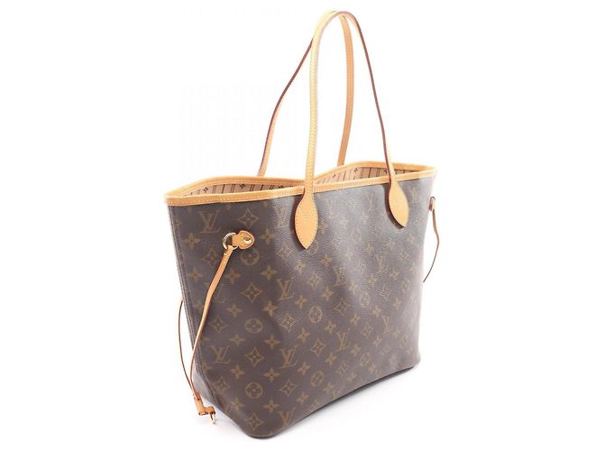 Borsa Tote Louis Vuitton Neverfull MM Marrone - vista 2