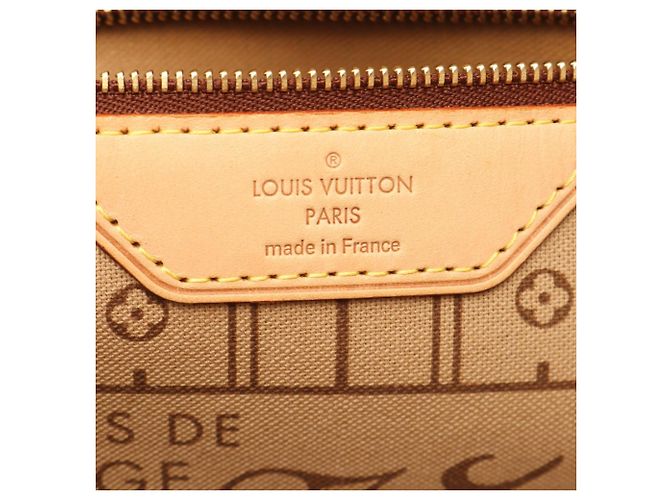 Borsa Tote Louis Vuitton Neverfull MM Marrone - vista 4