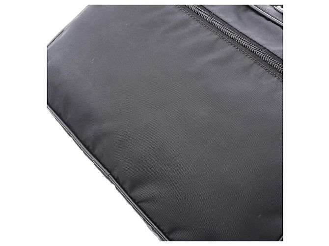 Saffiano Bolso de Hombro Prada Triangle Plate Negro - vista 10
