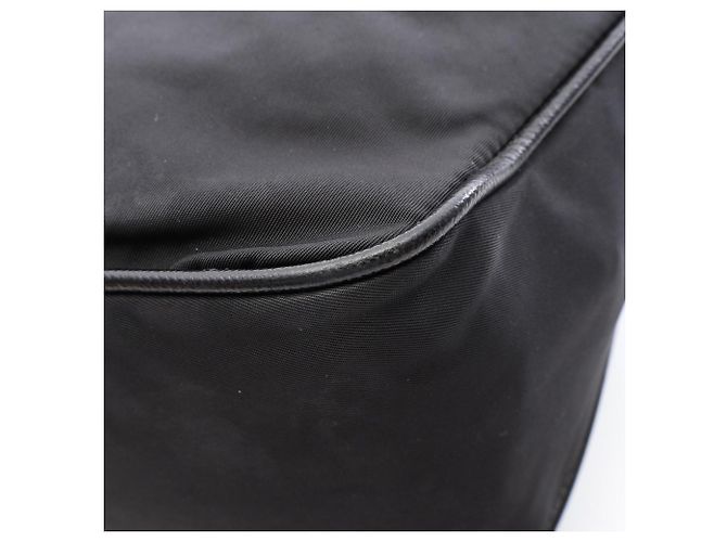Saffiano Bolso de Hombro Prada Triangle Plate Negro - vista 6
