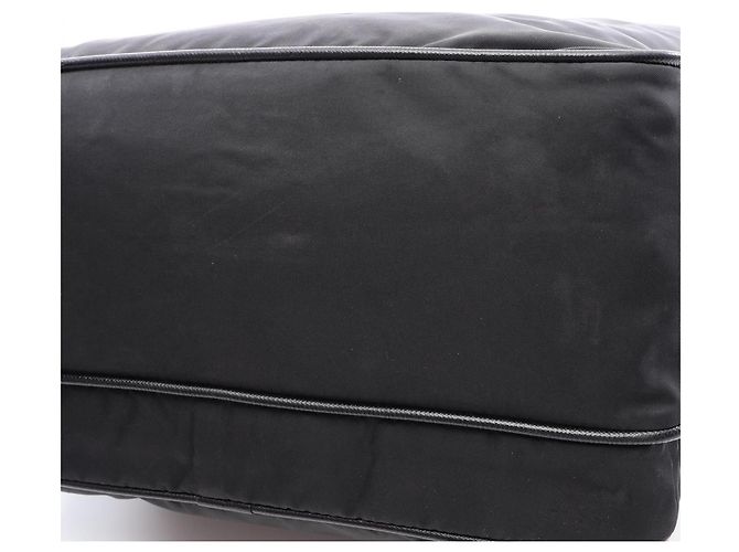 Saffiano Bolso de Hombro Prada Triangle Plate Negro - vista 7