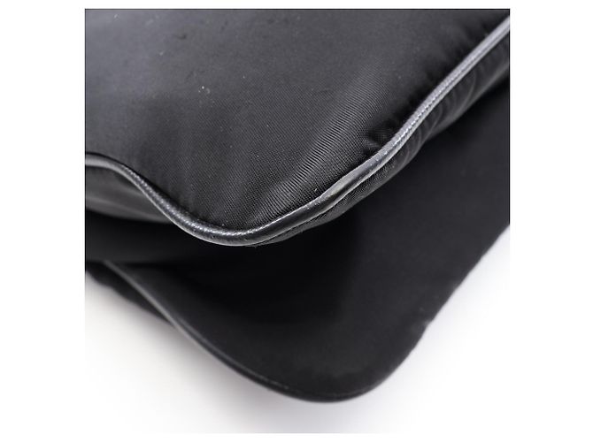 Saffiano Prada Triangle Plate Schultertasche Schwarz - Ansicht 5