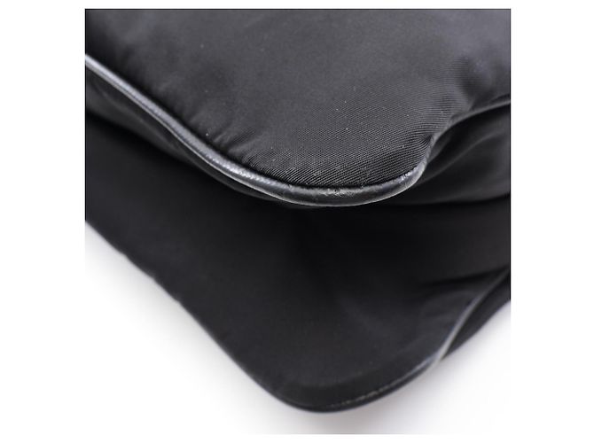 Saffiano Prada Triangle Plate Schultertasche Schwarz - Ansicht 6