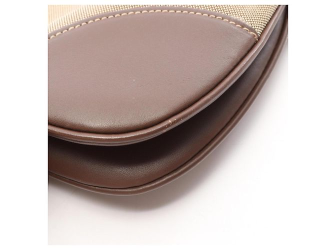Borsa a tracolla in jacquard con logo Prada Marrone Beige - vista 5