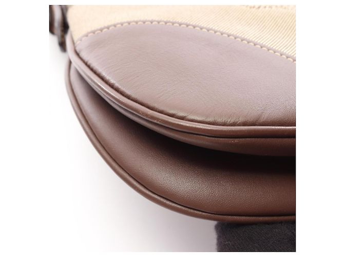 Borsa a tracolla in jacquard con logo Prada Marrone Beige - vista 6