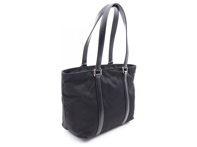 Bolso Tote Prada Triangle Plate Negro - vista 2