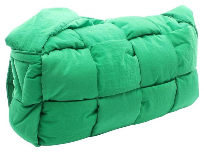 Borsa a tracolla Bottega Veneta Padded Tech Cassette Verde - vista 2