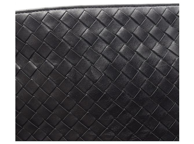 Borsa a Spalla Bottega Veneta Intrecciato Nero Blu navy - vista 10