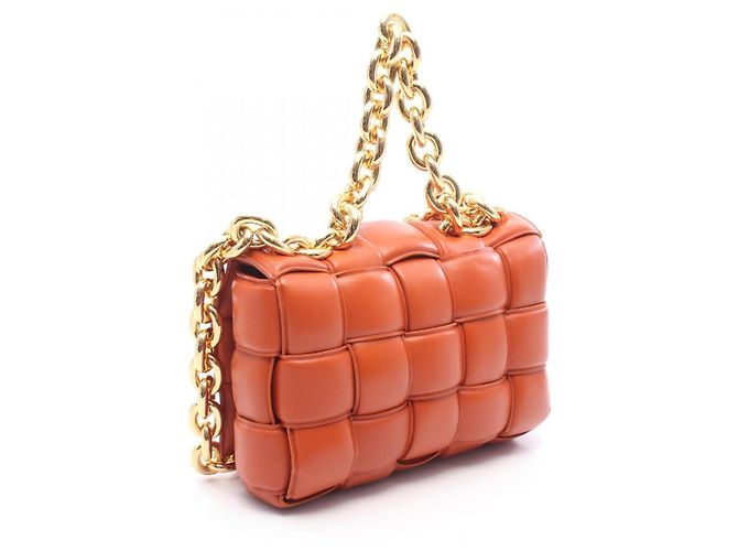Borsa a Spalla The Chain Cassette Bottega Veneta Arancione - vista 2