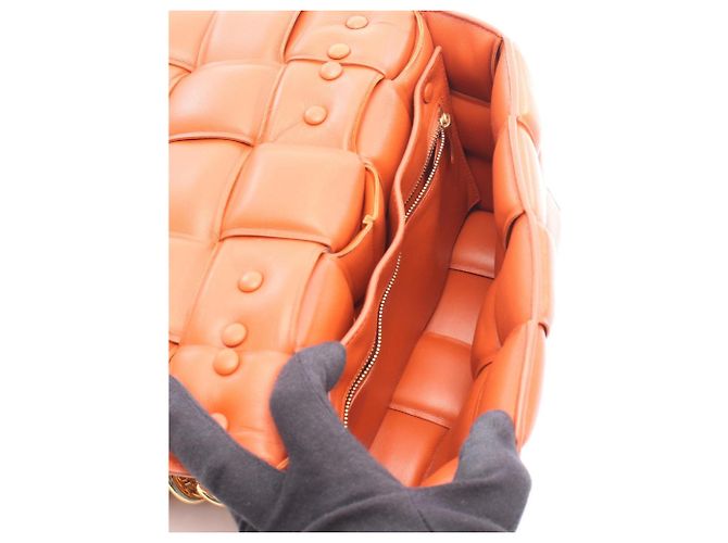 Borsa a Spalla The Chain Cassette Bottega Veneta Arancione - vista 3