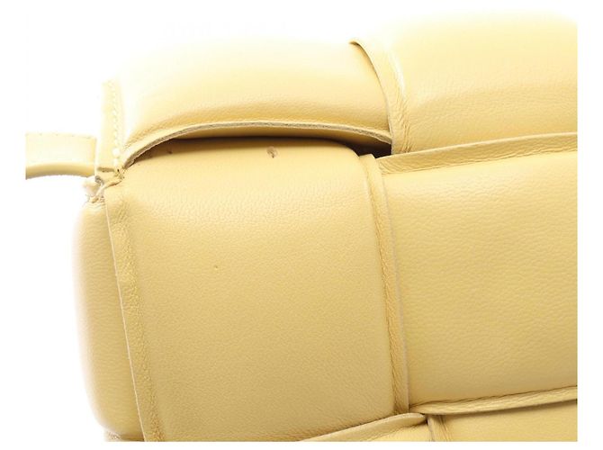 Borsa a Spalla Padded Cassette Bottega Veneta Giallo - vista 11