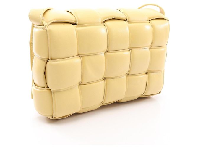 Borsa a Spalla Padded Cassette Bottega Veneta Giallo - vista 2
