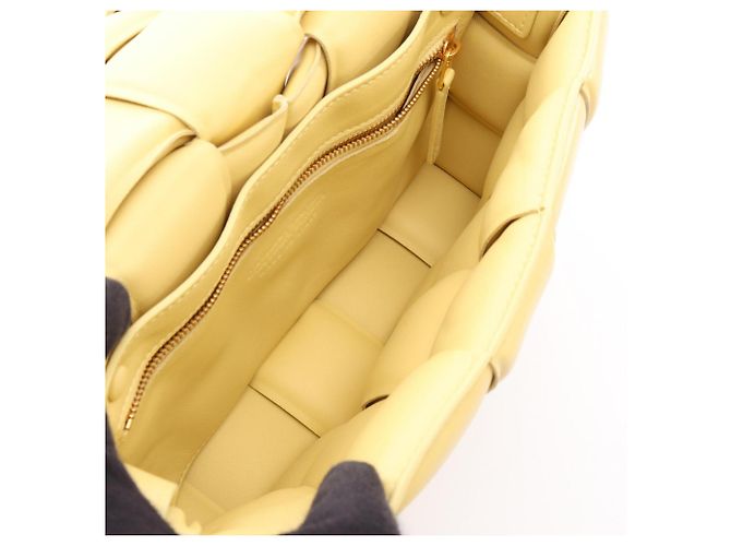 Borsa a Spalla Padded Cassette Bottega Veneta Giallo - vista 3