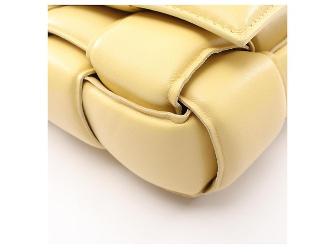 Borsa a Spalla Padded Cassette Bottega Veneta Giallo - vista 8