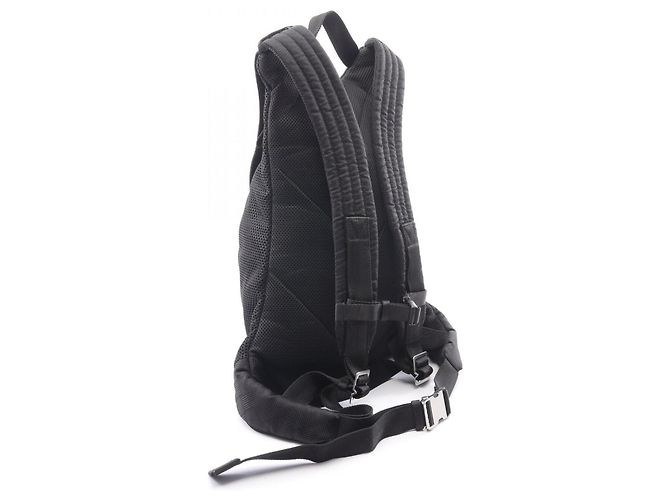 Sac à dos/Sac à main en nylon noir Bottega Veneta - vue 2